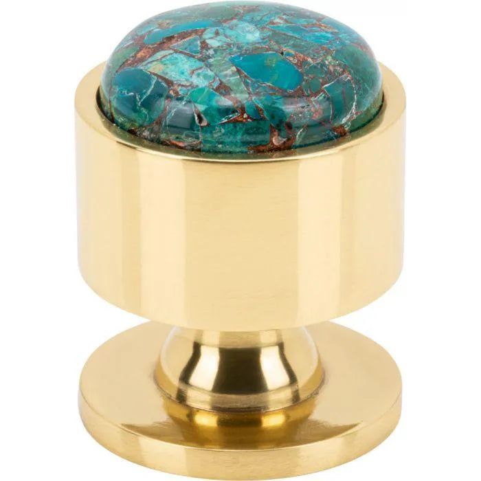 Vesta Fine Hardware - Firesky Mohave Blue Knob - V7565PB | Montreal Lighting & Hardware