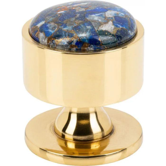 Vesta Fine Hardware - Firesky Mohave Lapis Knob - V7550PB | Montreal Lighting & Hardware