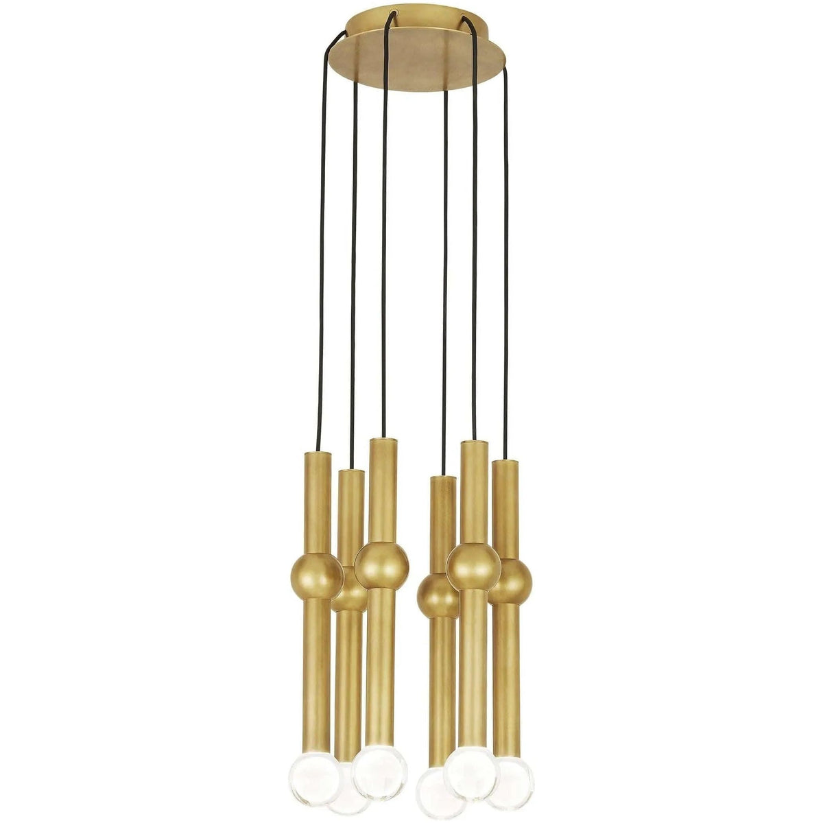 Visual Comfort Modern Collection - Guyed LED Chandelier - 700TRSPGYD6RNB-LED930 | Montreal Lighting & Hardware