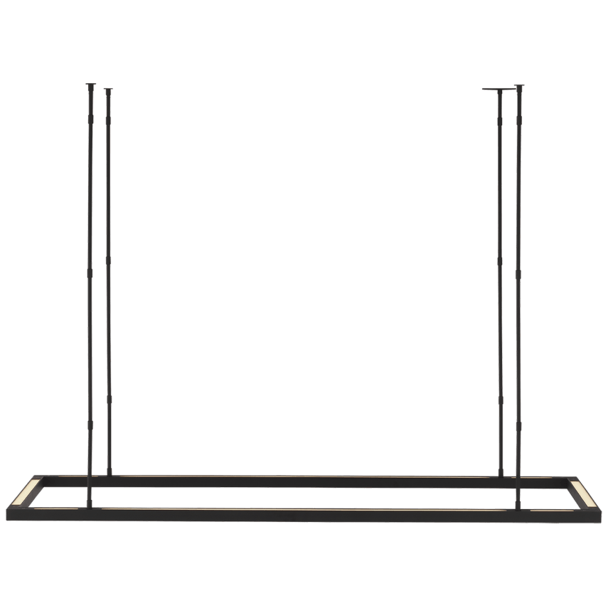 Visual Comfort Modern Collection - Stagger Halo Uplight Linear Suspension - MDLS18727B | Montreal Lighting & Hardware