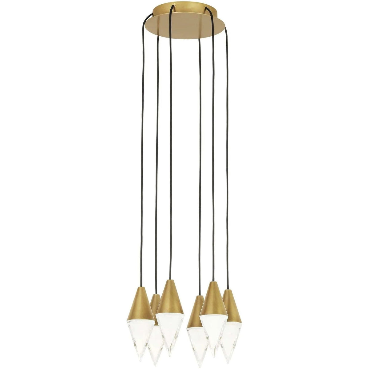 Visual Comfort Modern Collection - Turret LED Chandelier - 700TRSPTRT6RNB-LED930 | Montreal Lighting & Hardware