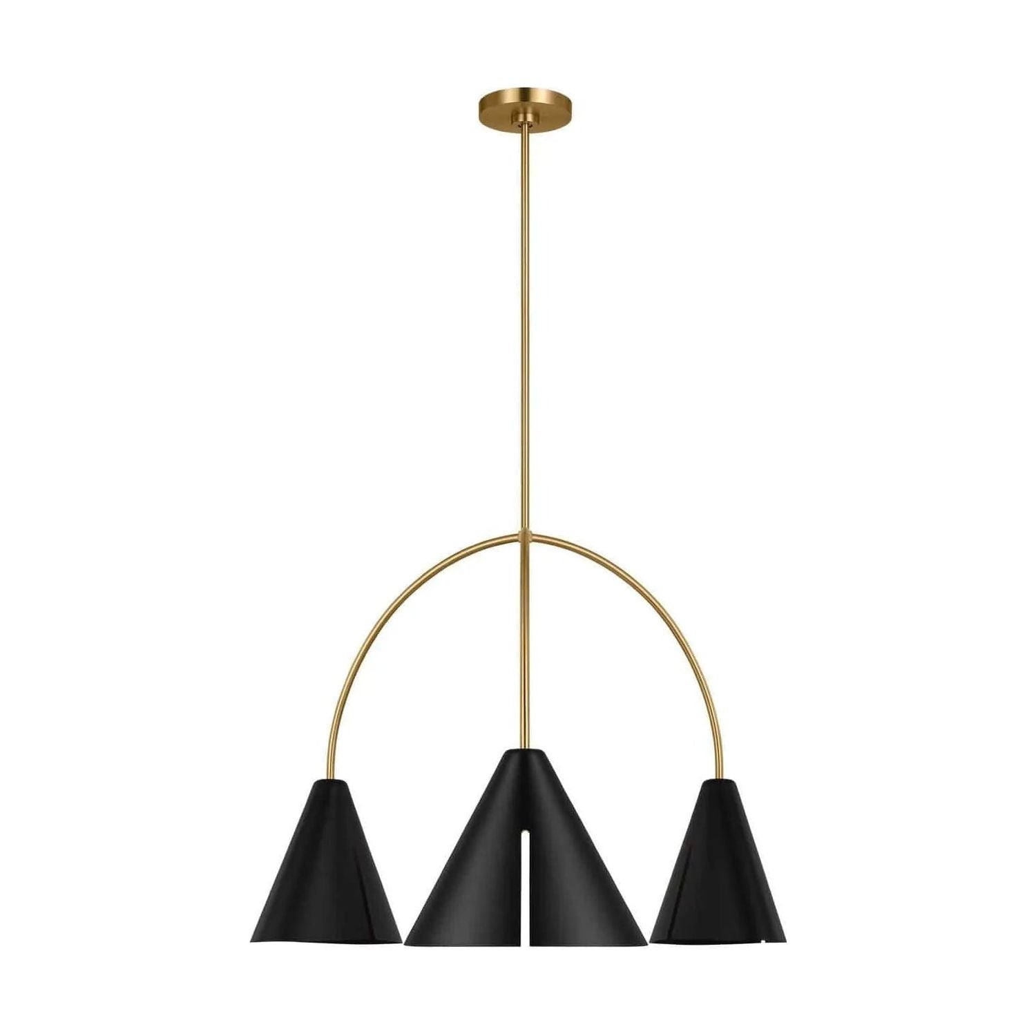 Visual Comfort Studio Collection - Cambre LED Chandelier - KC1113MBKBBS-L1 | Montreal Lighting & Hardware