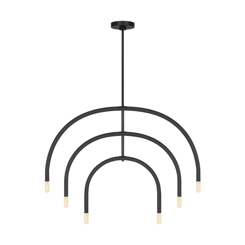 Visual Comfort Studio Collection - Hadden Chandelier - DJC1126MBK | Montreal Lighting & Hardware