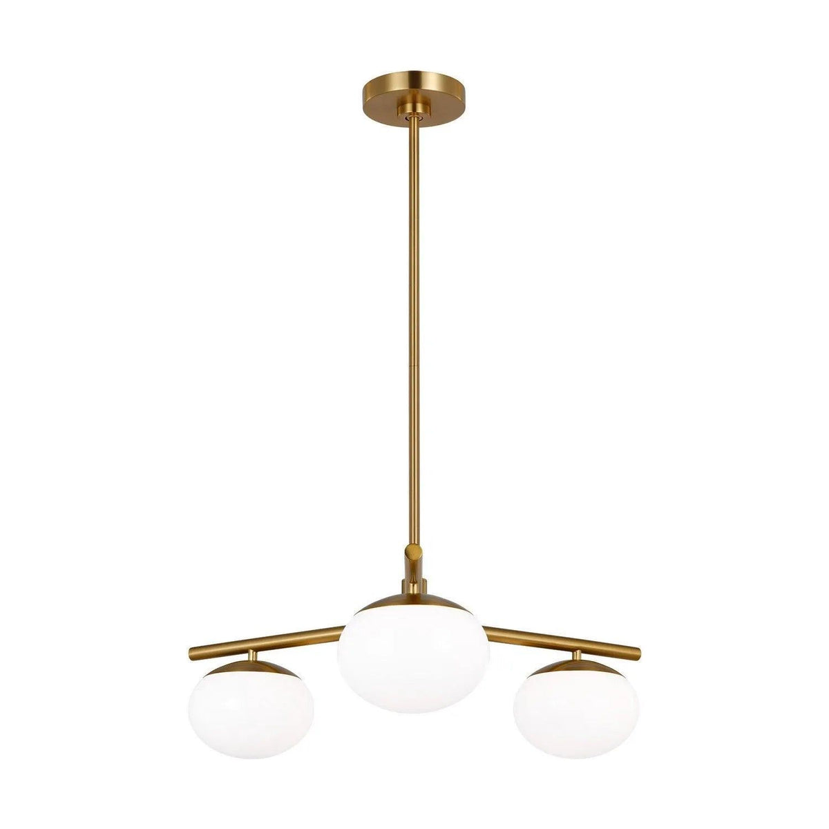 Visual Comfort Studio Collection - Lune Semi Flush Mount - EF1063BBS | Montreal Lighting & Hardware