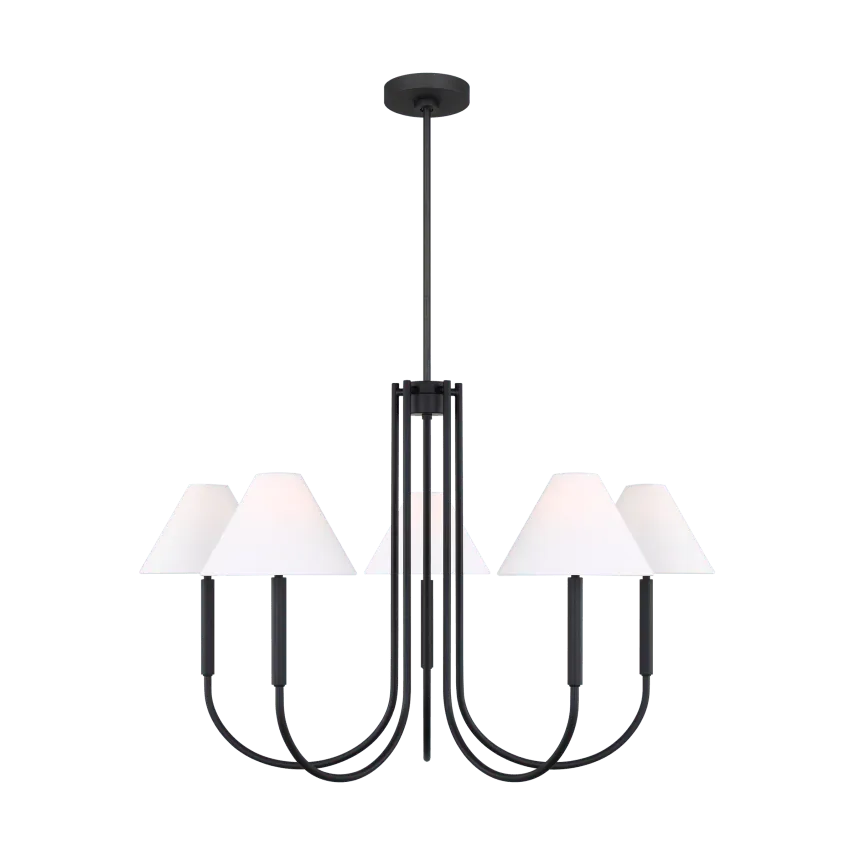 Visual Comfort Studio Collection - Porteau Chandelier - DJC1035MBK | Montreal Lighting & Hardware