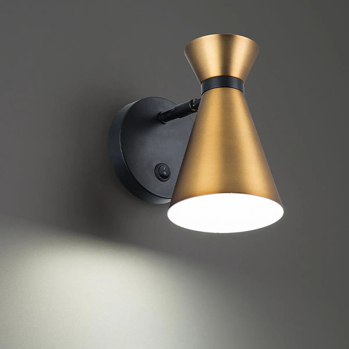 WAC Lighting - Pin Up LED Swing Arm Wall Lamp - BL-57108-BK/AB | Montreal Lighting & Hardware