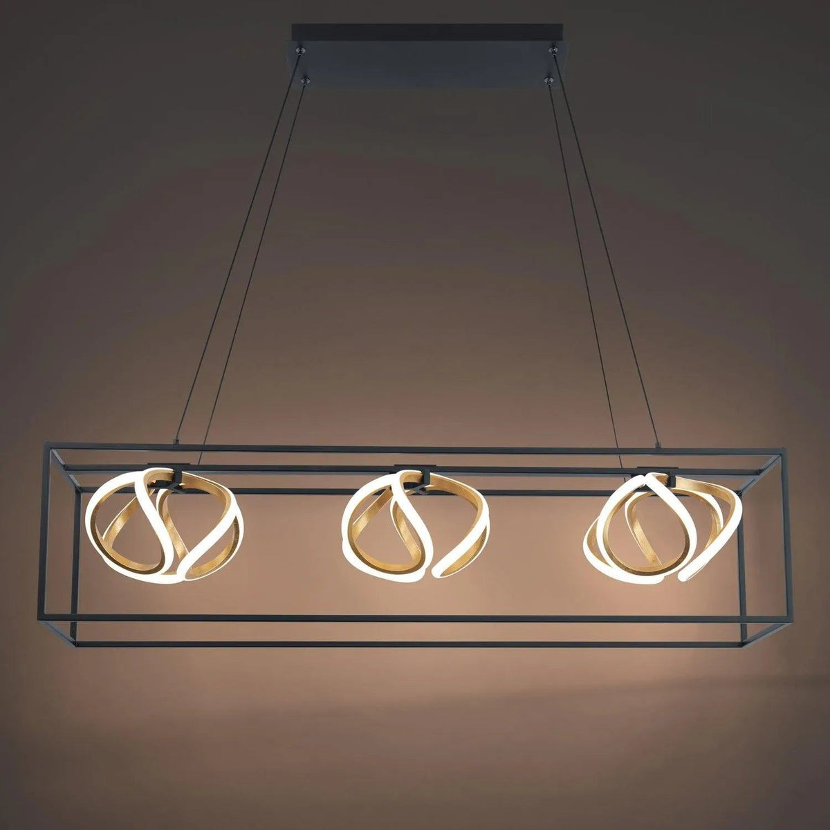 WAC Lighting - Sinclair LED Chandelier - PD-73242-BK/GL | Montreal Lighting & Hardware